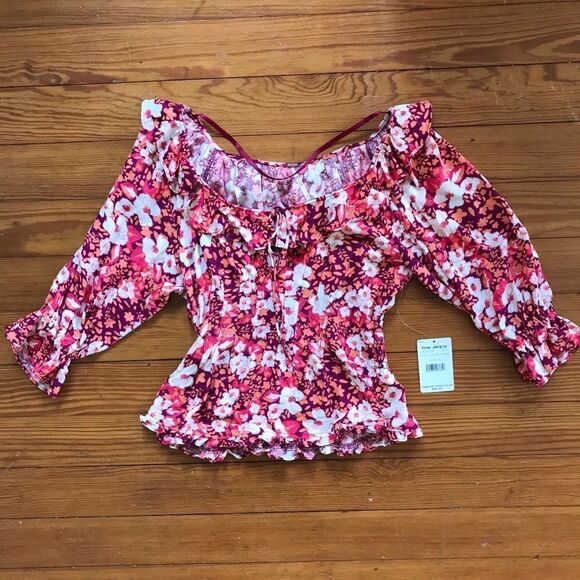 NWT Free People Floral Top - Picture 4 of 6